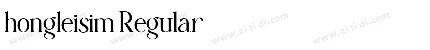 hongleisim Regular字体转换